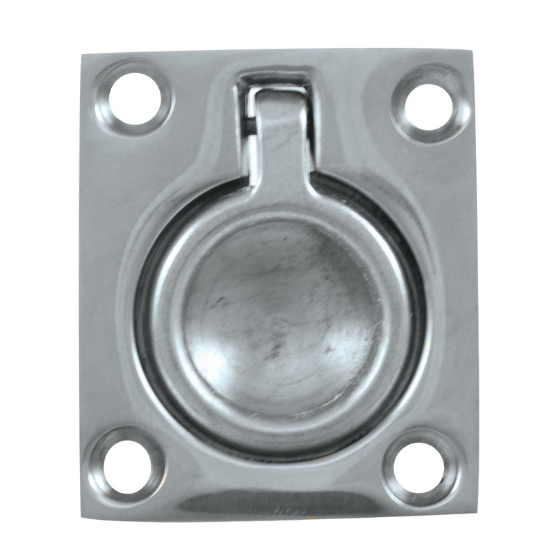 Whitecap Flush Pull Ring – CP/Brass – 1-1/2 x 1-3/4 – S-3360C
