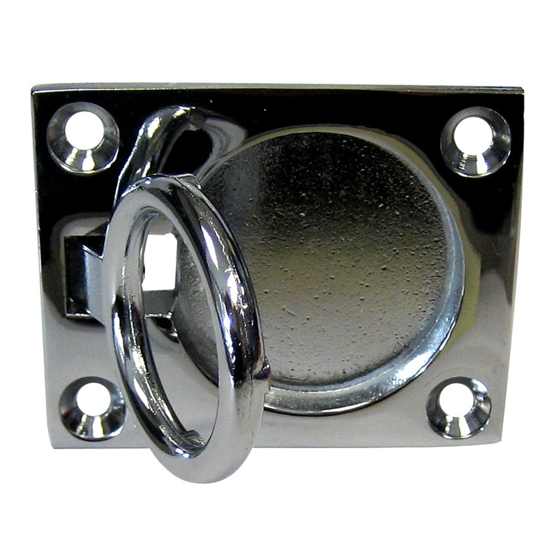 Whitecap Flush Pull Ring – CP/Brass – 2 x 2-1/2 – S-3362C