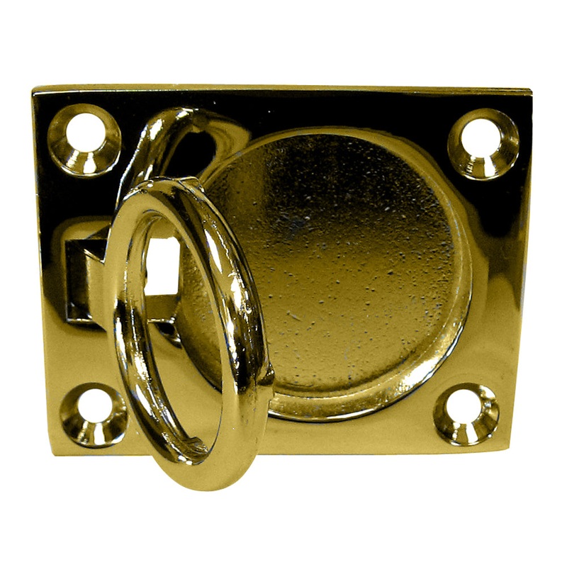 Whitecap Flush Pull Ring – Polished Brass – 2 x 2-1/2 – S-3362BC