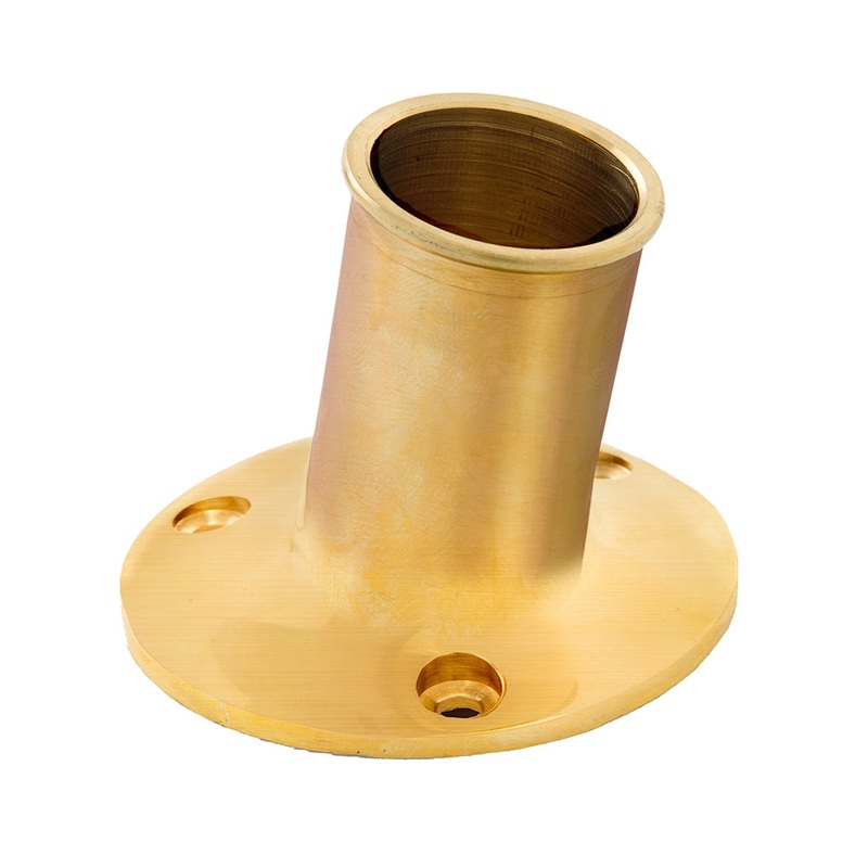 Whitecap Top Mount Flag Pole Socket – 1 ID – Polished Brass – S-5002BC