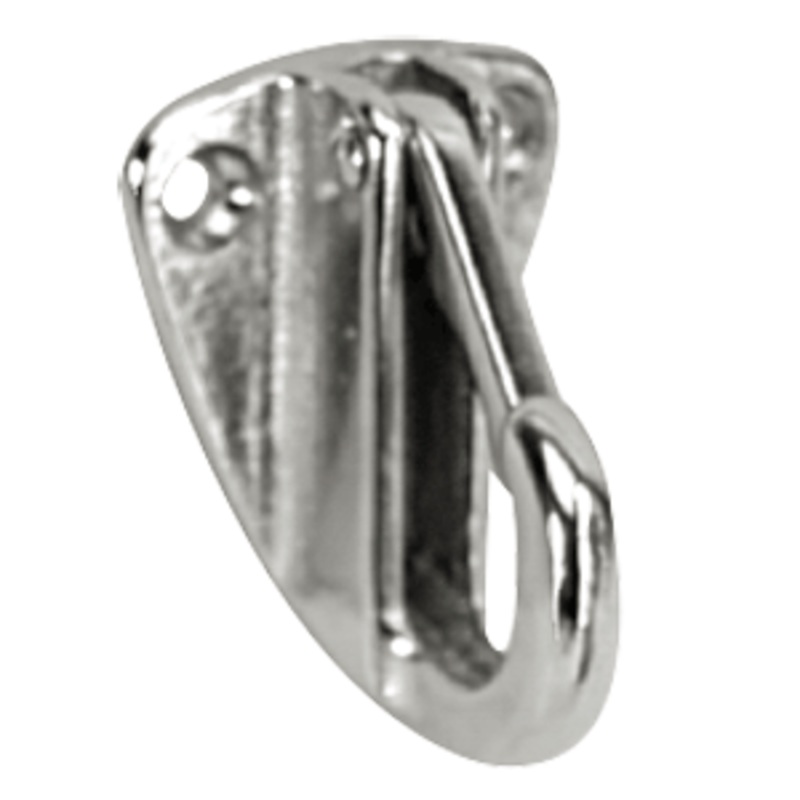 Whitecap Fender Hook – CP/Brass – 1-9/16 x 1-3/16 – S-977C