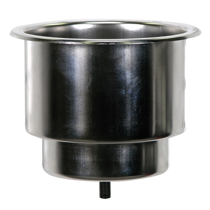 Whitecap Flush Cupholder with Drain – 302 Stainless Steel – S-3511C