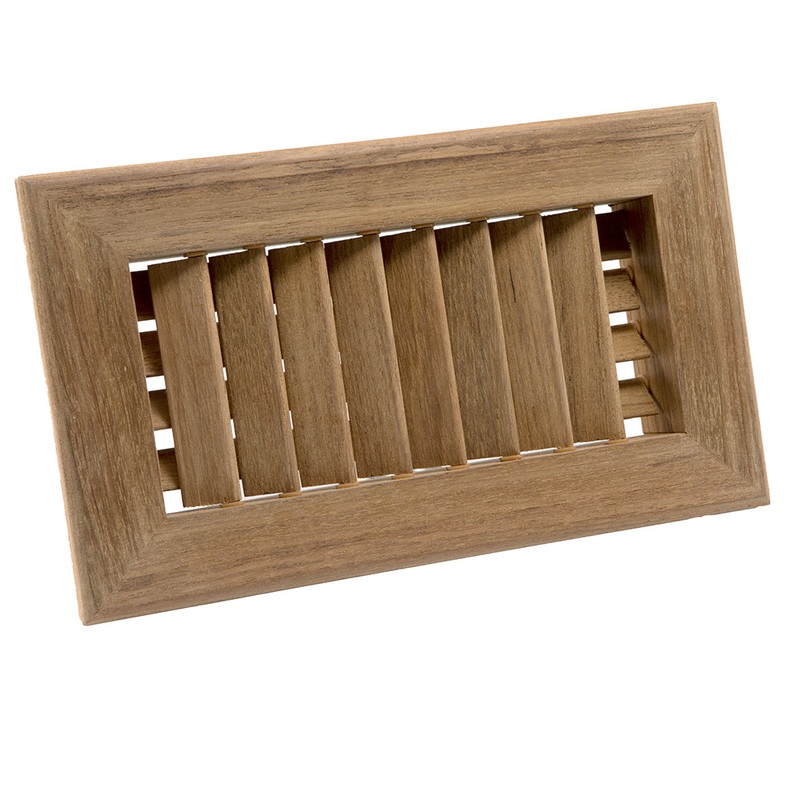 Whitecap Teak Air Conditioning Vent – 9-3/4 x 5-3/4 x 1-1/2 – 60629