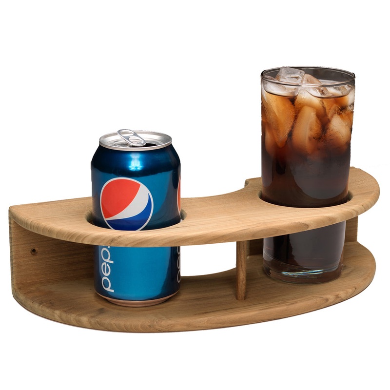 Whitecap Teak Curved Two-Drink Rack – 63218