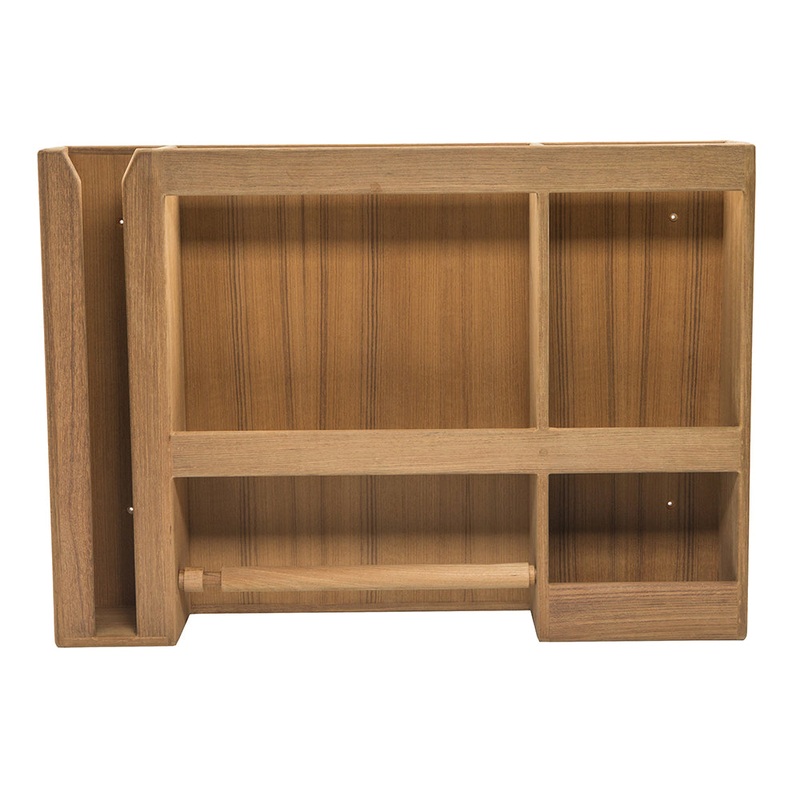 Whitecap Teak Dish/Cup/Paper Towel Rack – 62402