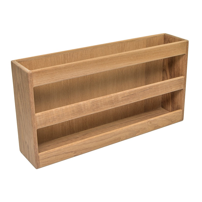 Whitecap Teak Double-Wide Magazine Rack – 62508