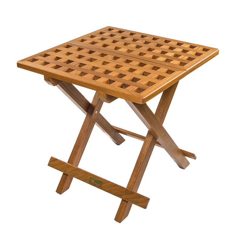 Whitecap Teak Grate Top Fold-Away Table – 60030