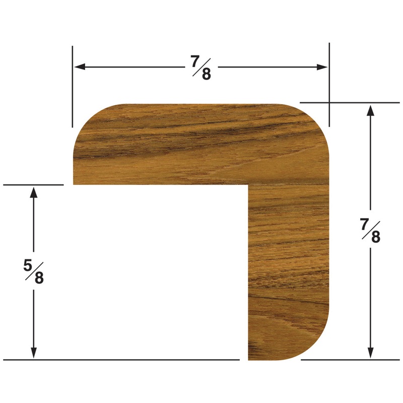 Whitecap Teak L Molding Small – 5′ – 60844