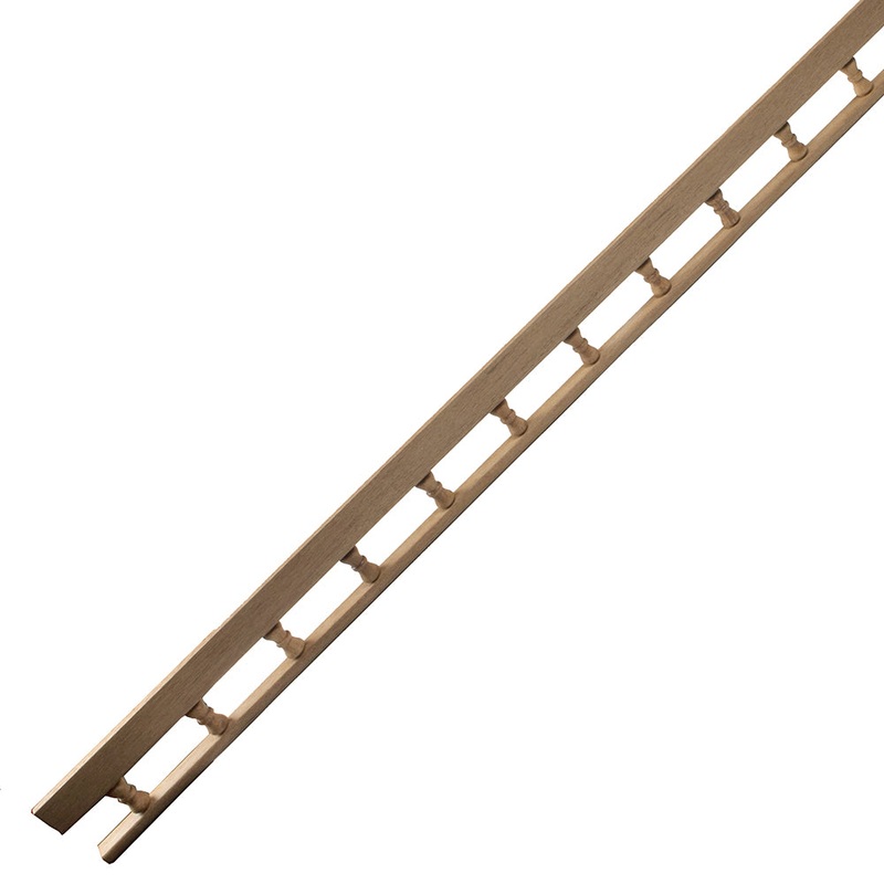 Whitecap Teak L-Type Pin Rail – 5′ – 60703