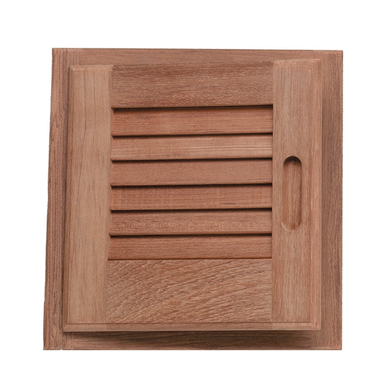 Whitecap Teak Louvered Door & Frame – Left Hand – 12 x 12 – 60721