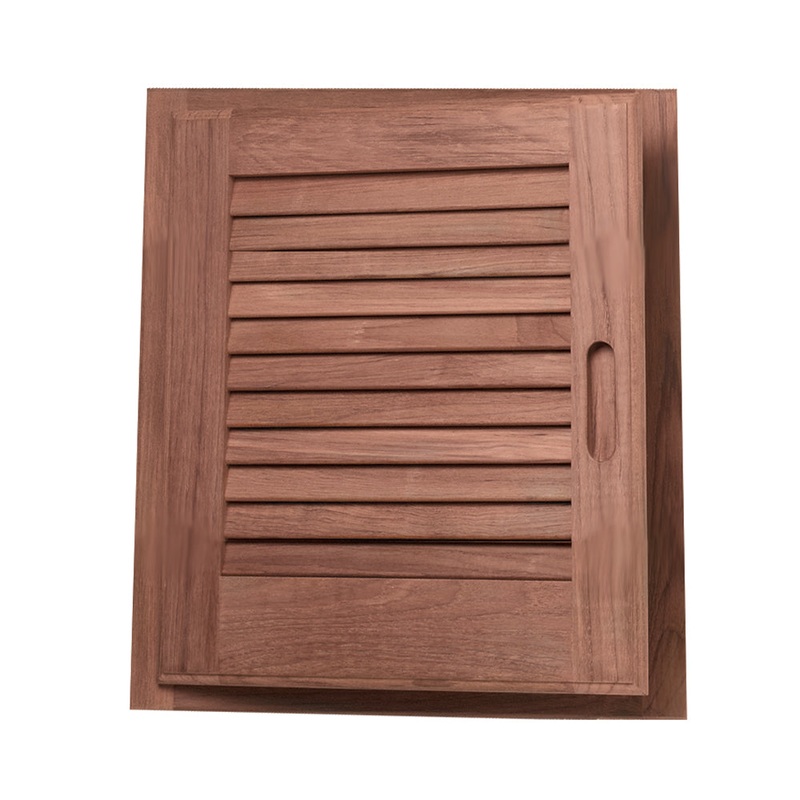 Whitecap Teak Louvered Door & Frame – Left Hand – 15 x 15 – 60723