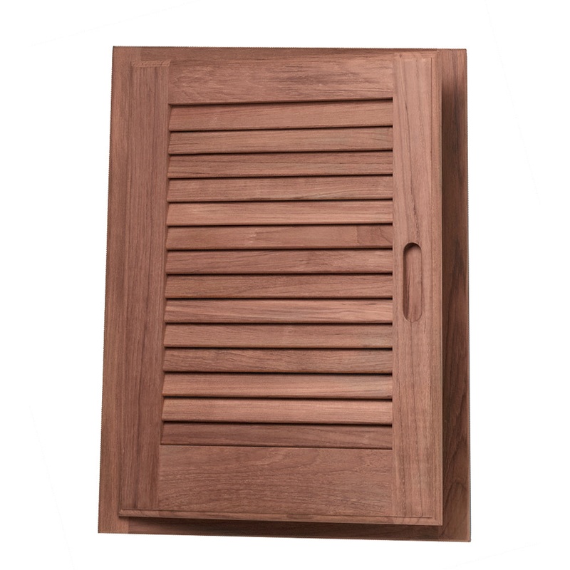 Whitecap Teak Louvered Door & Frame – Left Hand – 15 x 20 – 60725