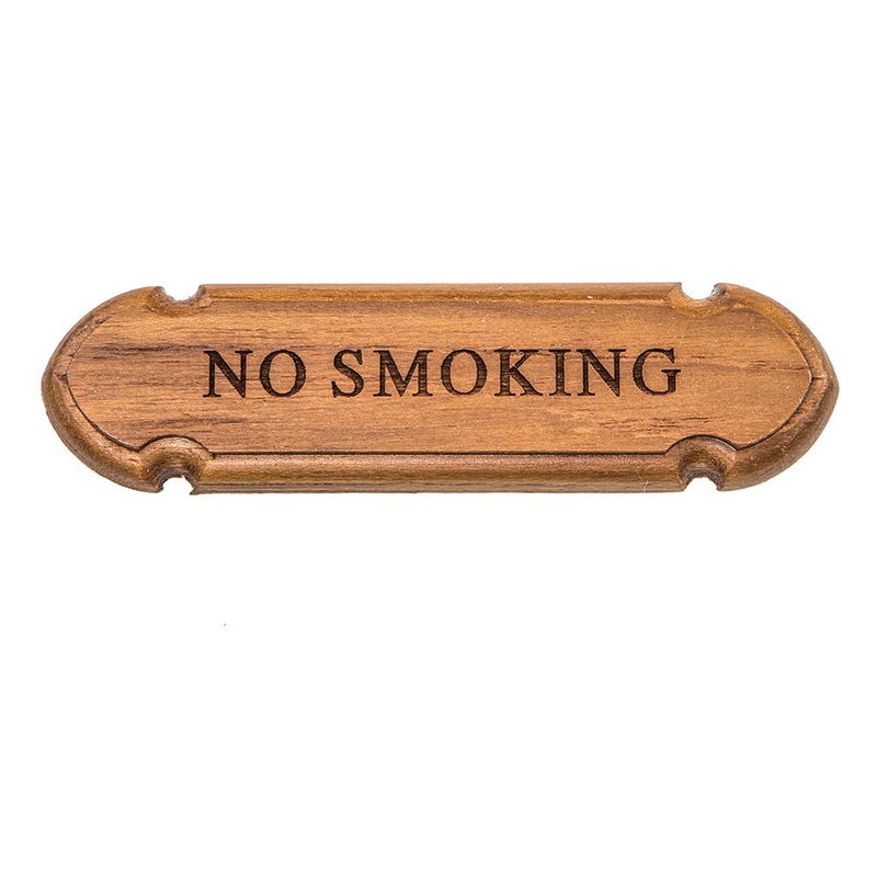 Whitecap Teak No Smoking Name Plate – 62672