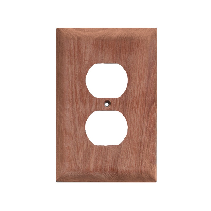 Whitecap Teak Outlet Cover/Receptacle Plate – 2 Pack – 60170