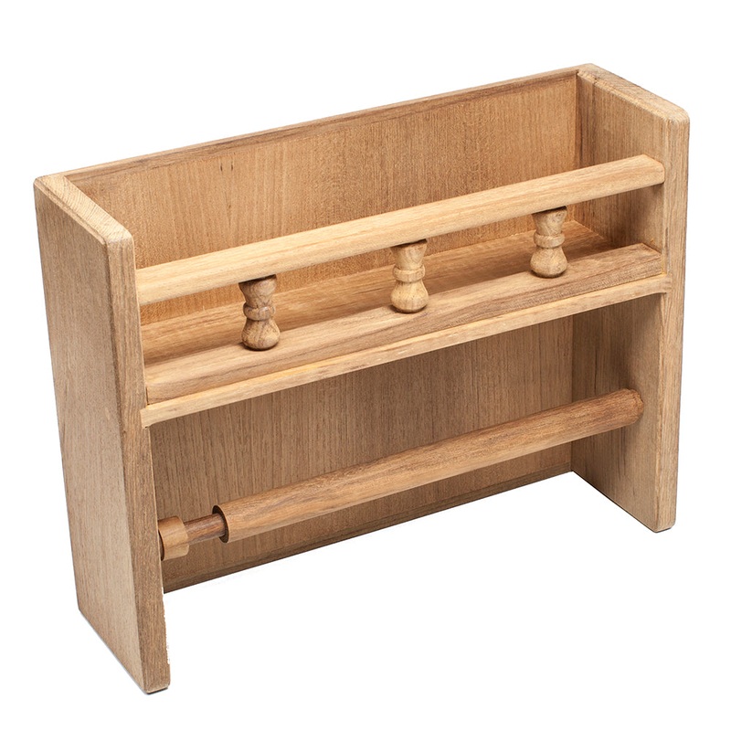 Whitecap Teak Paper Towel Holder with Spice Rack – 62446