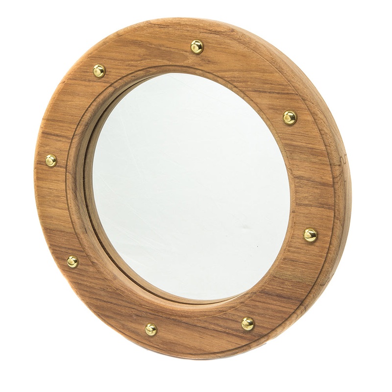 Whitecap Teak Porthole Mirror – 62540