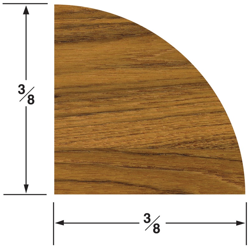 Whitecap Teak Quarter Round Molding Small – 5′ – 60851