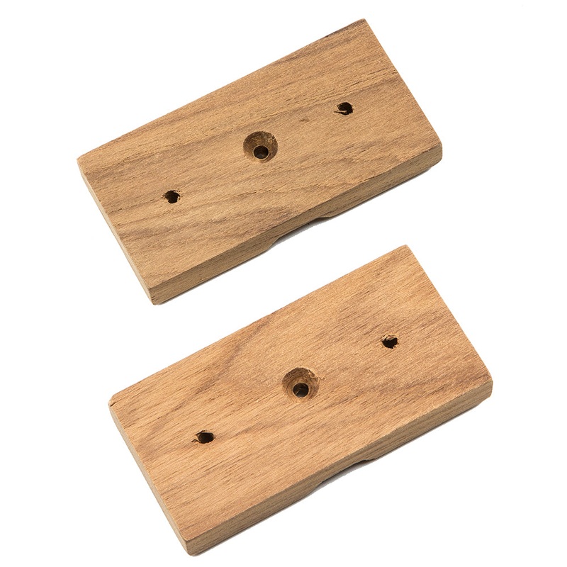 Whitecap Teak Rod Storage Rack Mounting Brackets – Pair – 60609