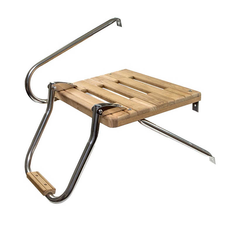 Whitecap Teak Swim Platform with Ladder for Outboard Motors – 60902