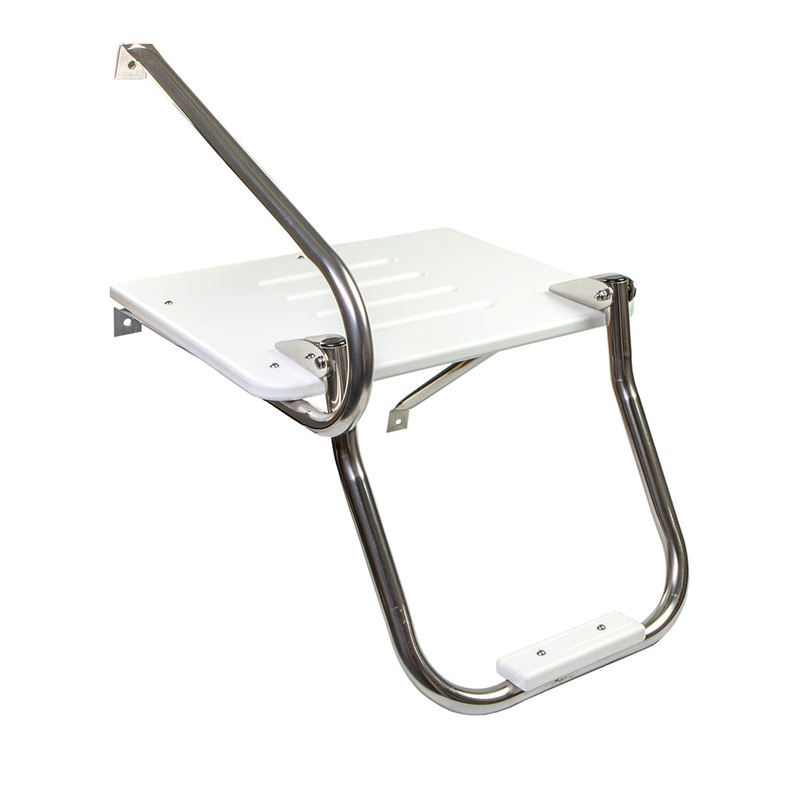 Whitecap White Poly Swim Platform with Ladder for Outboard Motors – 67902