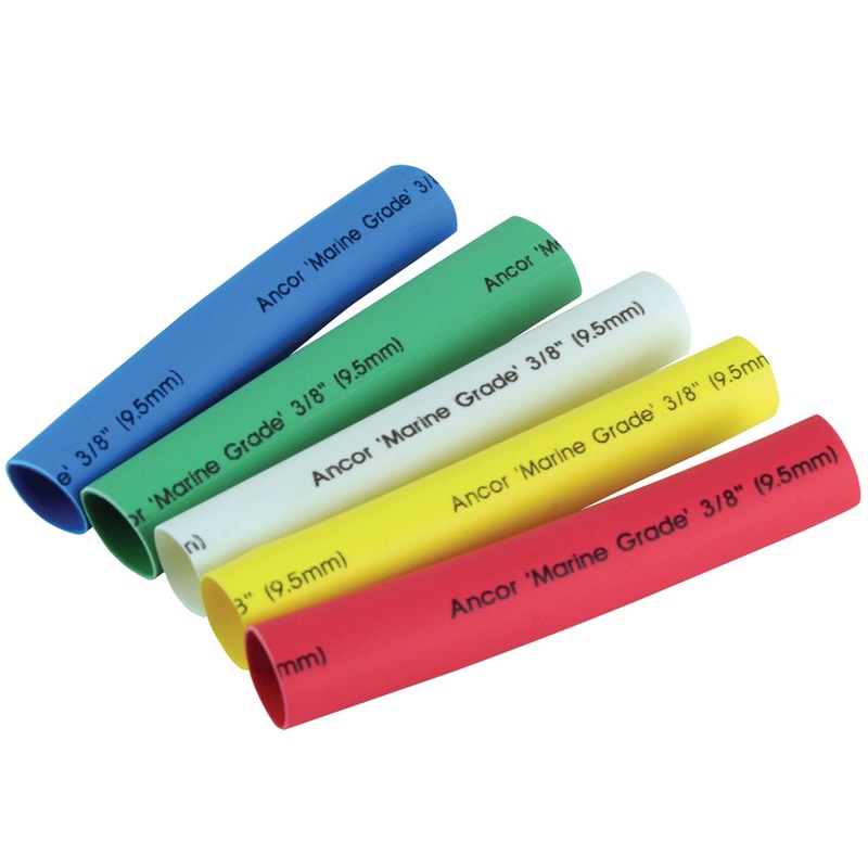 Ancor Adhesive Lined Heat Shrink Tubing – 5-Pack, 3, 12 to 8 AWG, Assorted Colors – 304503
