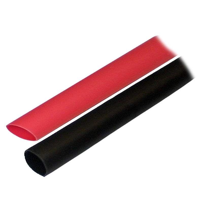 Ancor Adhesive Lined Heat Shrink Tubing (ALT) – 1/2 x 3 – 2-Pack – Black/Red – 305602