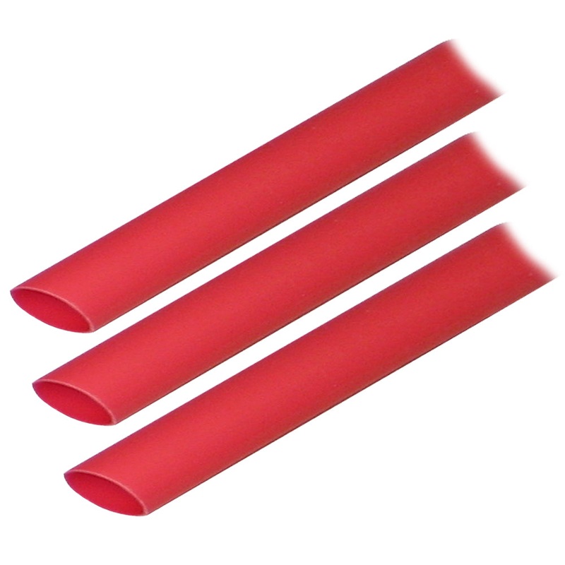 Ancor Adhesive Lined Heat Shrink Tubing (ALT) – 1/2 x 3 – 3-Pack – Red – 305603