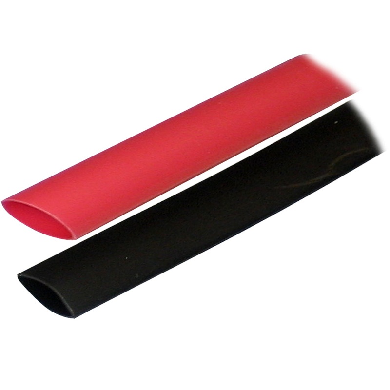 Ancor Adhesive Lined Heat Shrink Tubing (ALT) – 3/4 x 3 – 2-Pack – Black/Red – 306602