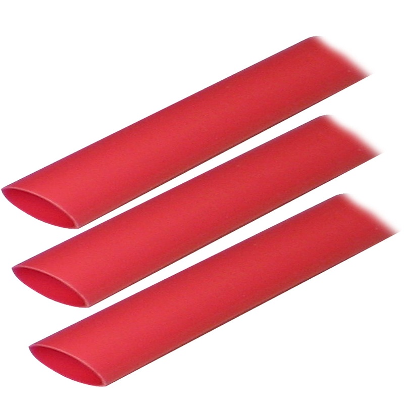 Ancor Adhesive Lined Heat Shrink Tubing (ALT) – 3/4 x 3 – 3-Pack – Red – 306603