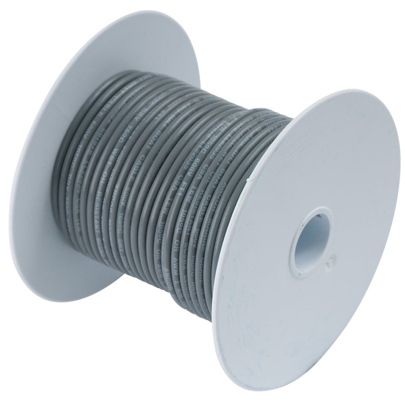 Ancor Grey 14 AWG Tinned Copper Wire – 18′ – 184403