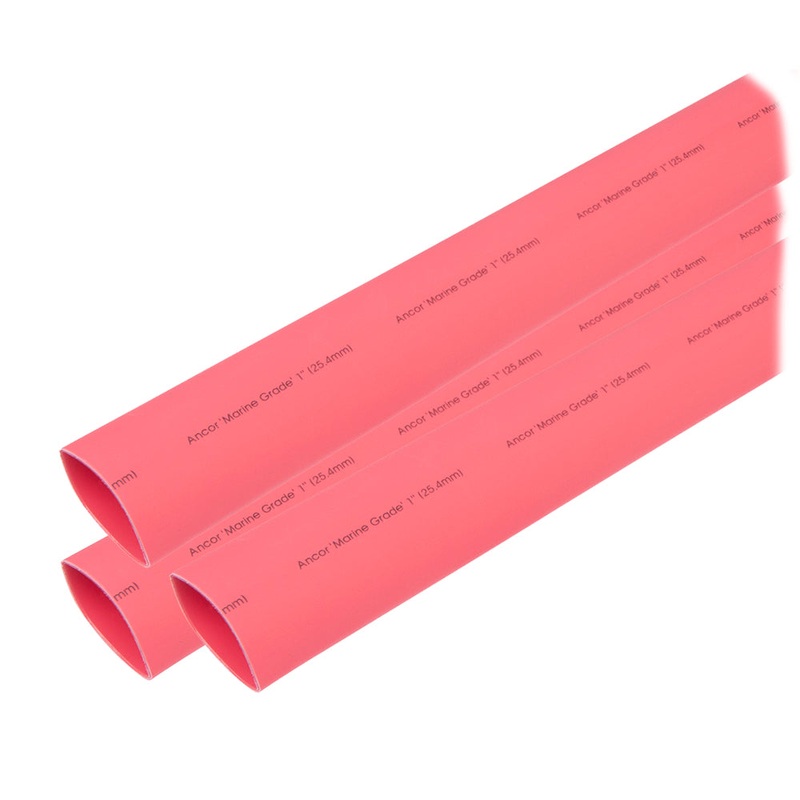 Ancor Heat Shrink Tubing 1 x 3 – Red – 3 Pieces – 307603