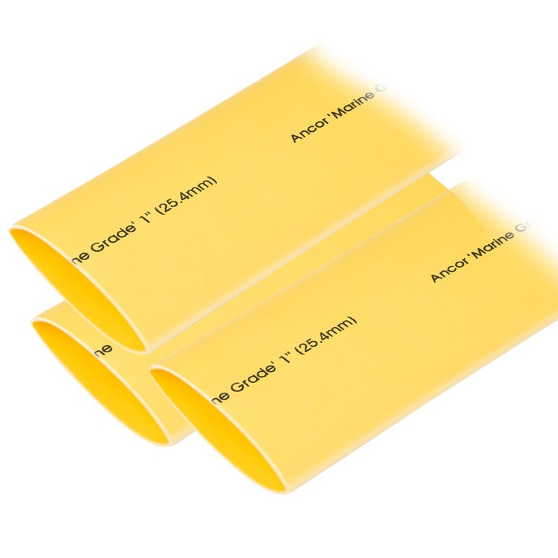 Ancor Heat Shrink Tubing 1 x 3 – Yellow – 3 Pieces – 307903