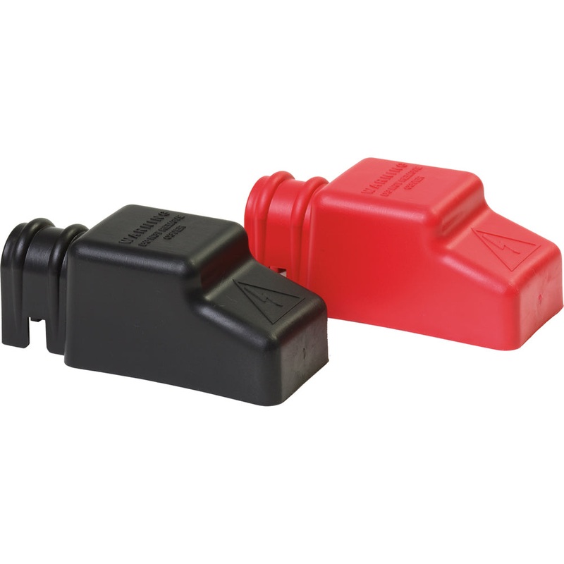 Blue Sea 4018 Square CableCap Insulators Pair Red/Black – 4018