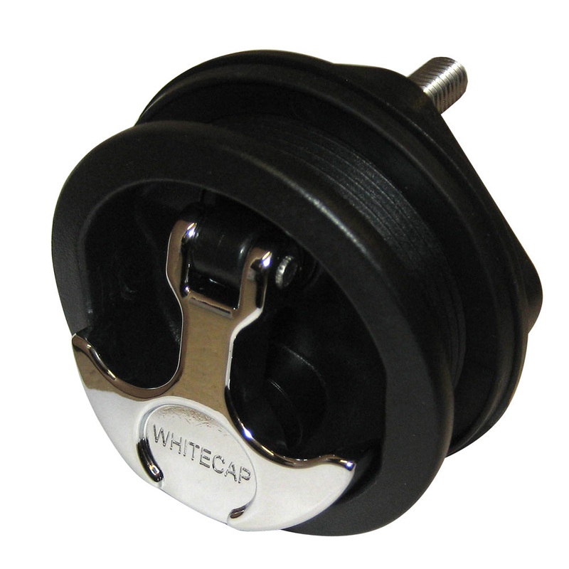 Whitecap T-Handle Latch – Chrome Plated Zamac/Black Nylon – No Lock – Freshwater Use Only – S-230BC