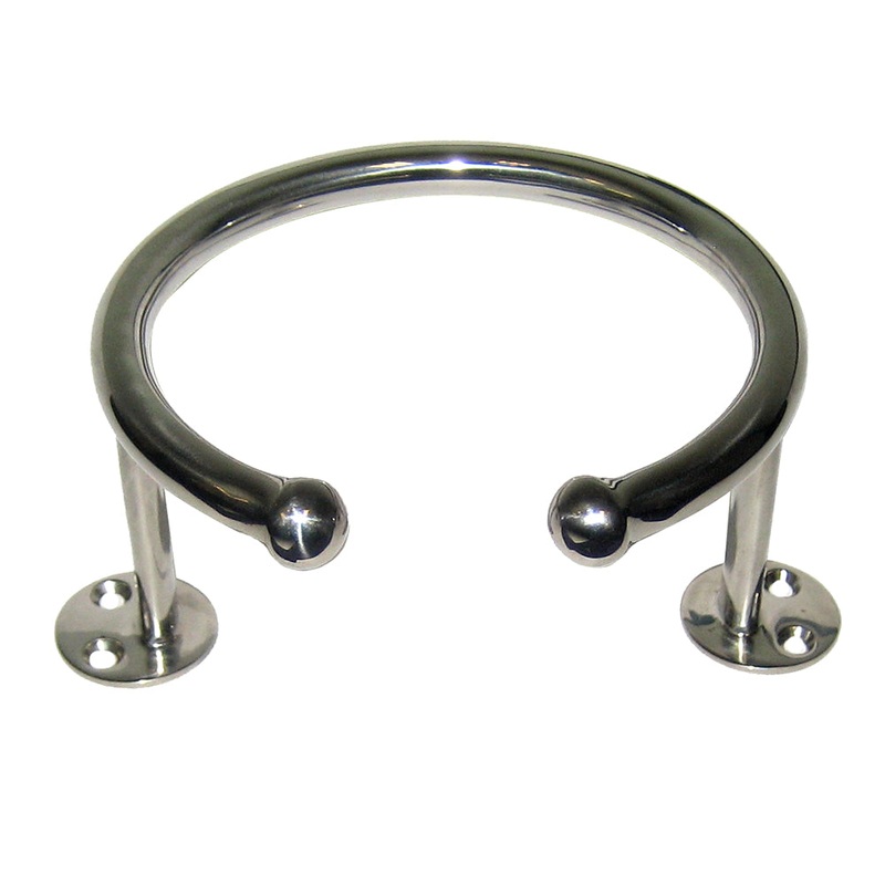 Whitecap Top Mount Ring SS Cup Holder – 1-Drink – Base Mount – S-3516
