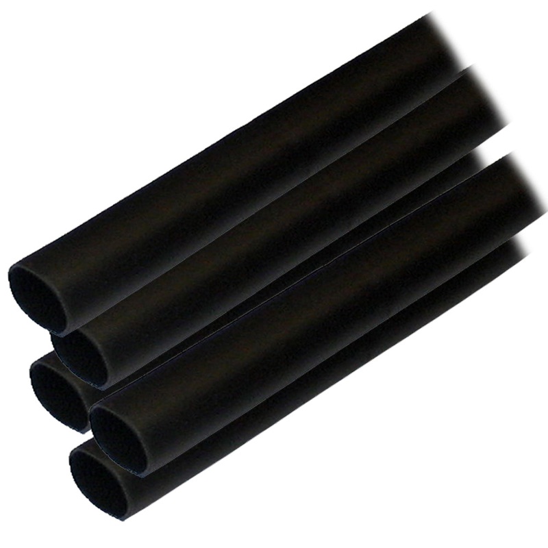 Ancor Adhesive Lined Heat Shrink Tubing (ALT) – 1/2 x 12 – 5-Pack – Black – 305124