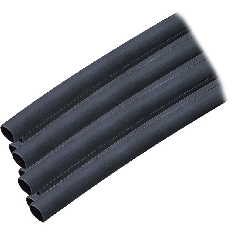 Ancor Adhesive Lined Heat Shrink Tubing (ALT) – 1/4 x 6 – 10-Pack – Black – 303106