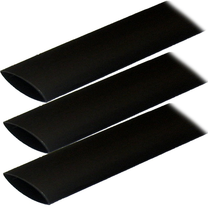 Ancor Adhesive Lined Heat Shrink Tubing (ALT) – 1 x 6 – 3-Pack – Black – 307106