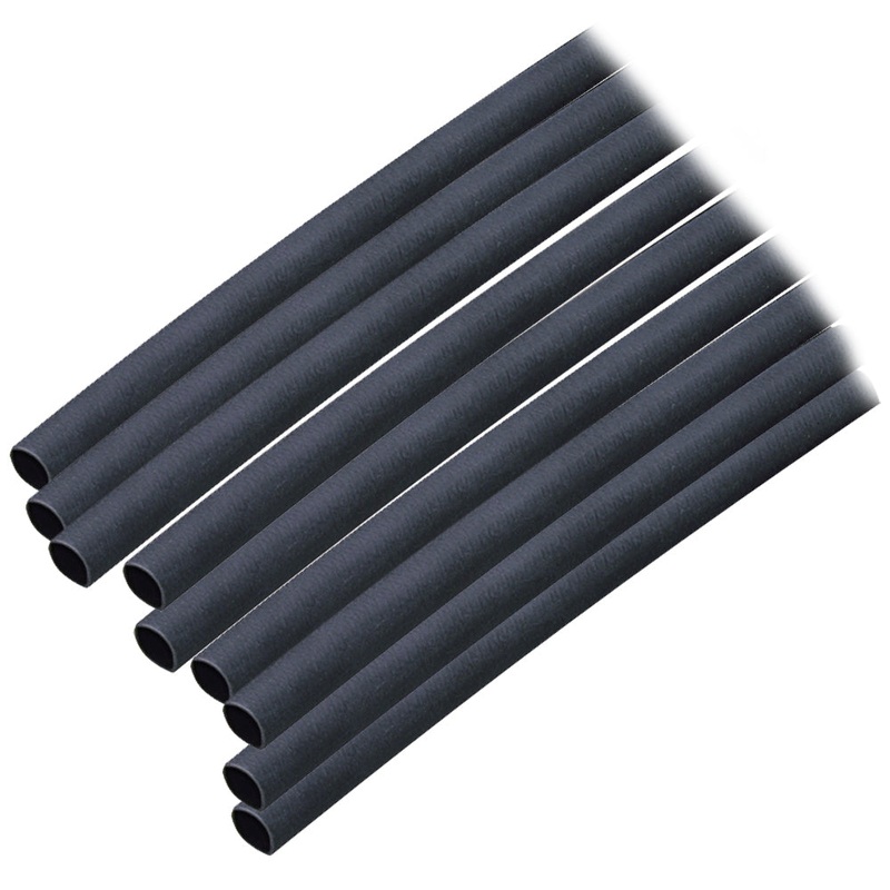 Ancor Adhesive Lined Heat Shrink Tubing (ALT) – 3/16 x 6 – 10-Pack – Black – 302106