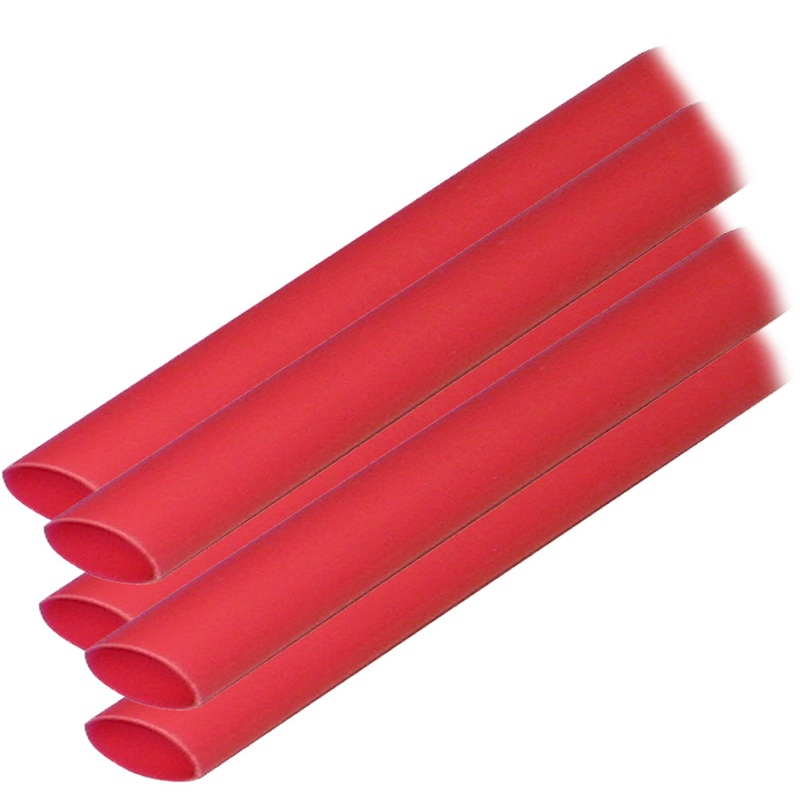 Ancor Adhesive Lined Heat Shrink Tubing (ALT) – 3/8 x 12 – 5-Pack – Red – 304624