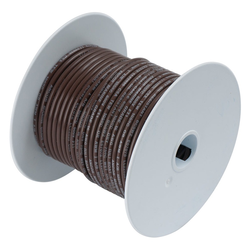 Ancor Brown 10 AWG Tinned Copper Wire – 250′ – 108225