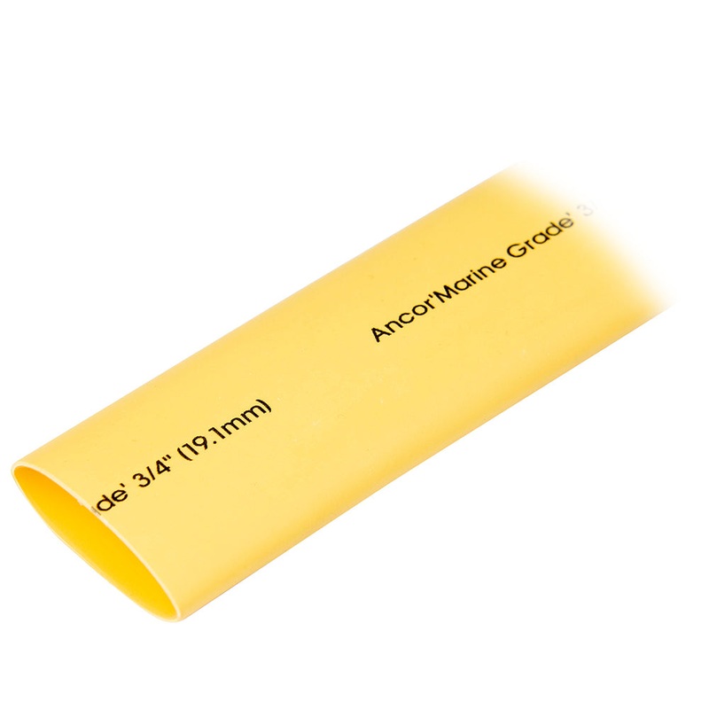 Ancor Heat Shrink Tubing 3/4 x 48 – Yellow – 1 Piece – 306948