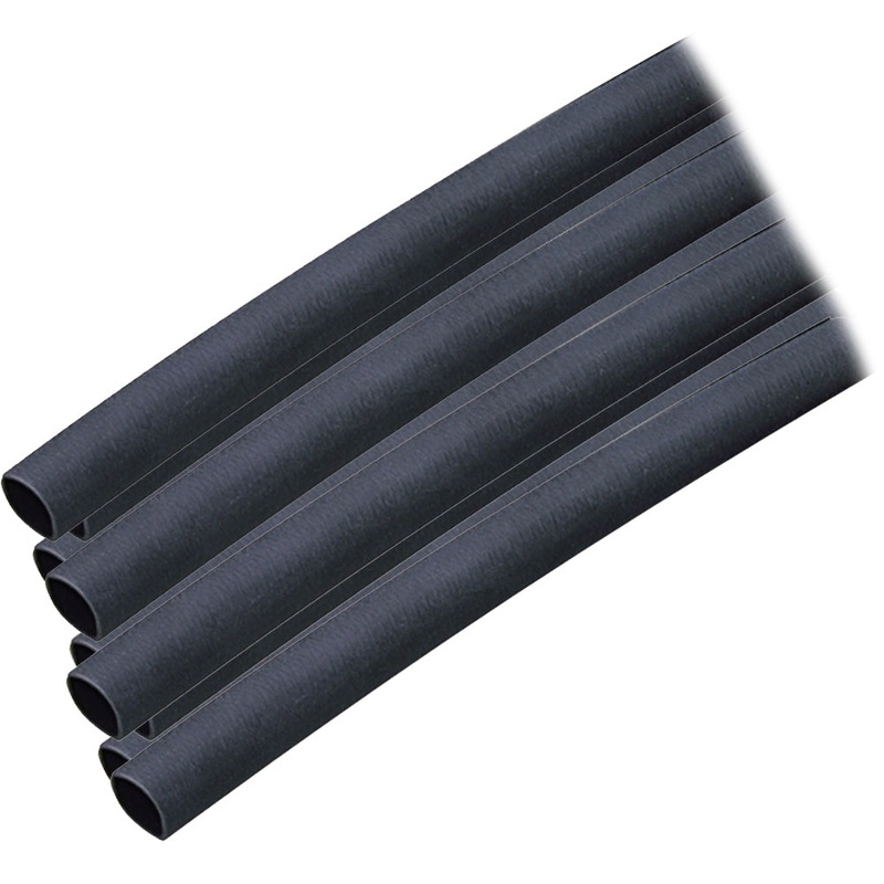 Ancor Adhesive Lined Heat Shrink Tubing (ALT) – 1/4 x 12 – 10-Pack – Black – 303124