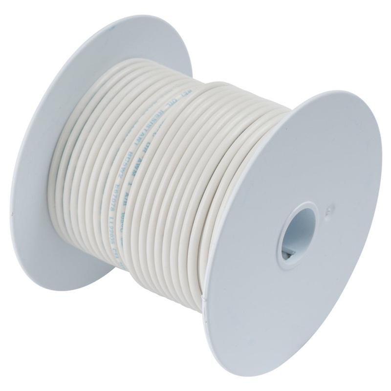 Ancor White 18 AWG Tinned Copper Wire – 250′ – 100925
