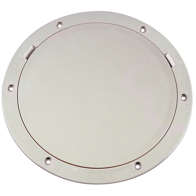 Beckson 8 Smooth Center Pry-Out Deck Plate – White – DP81-W