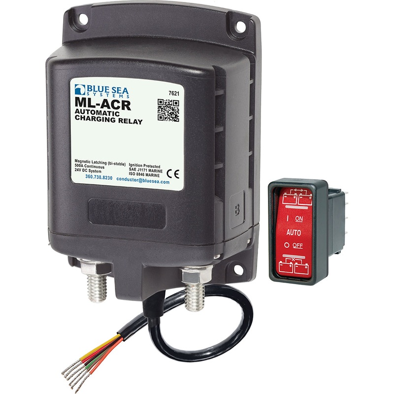 Blue Sea 7621 ML-Series Automatic Charging Relay (Magnetic Latch) 24V DC – 7621