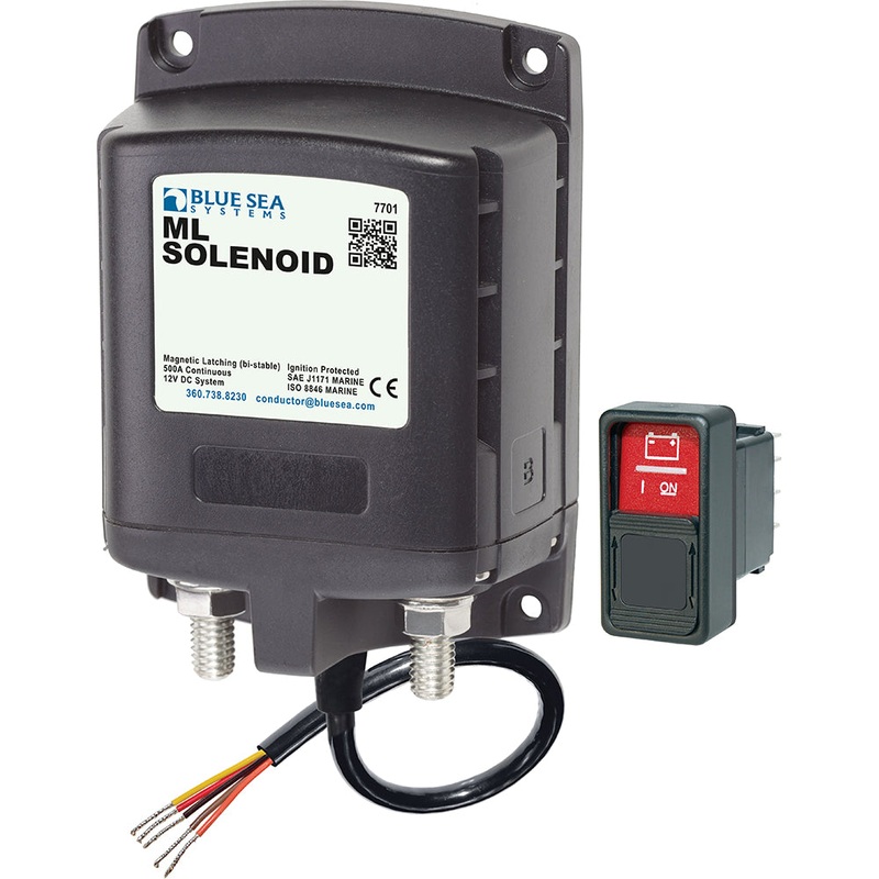 Blue Sea 7701 ML-Series Solenoid w/Contura Switch 12VDC – 7701