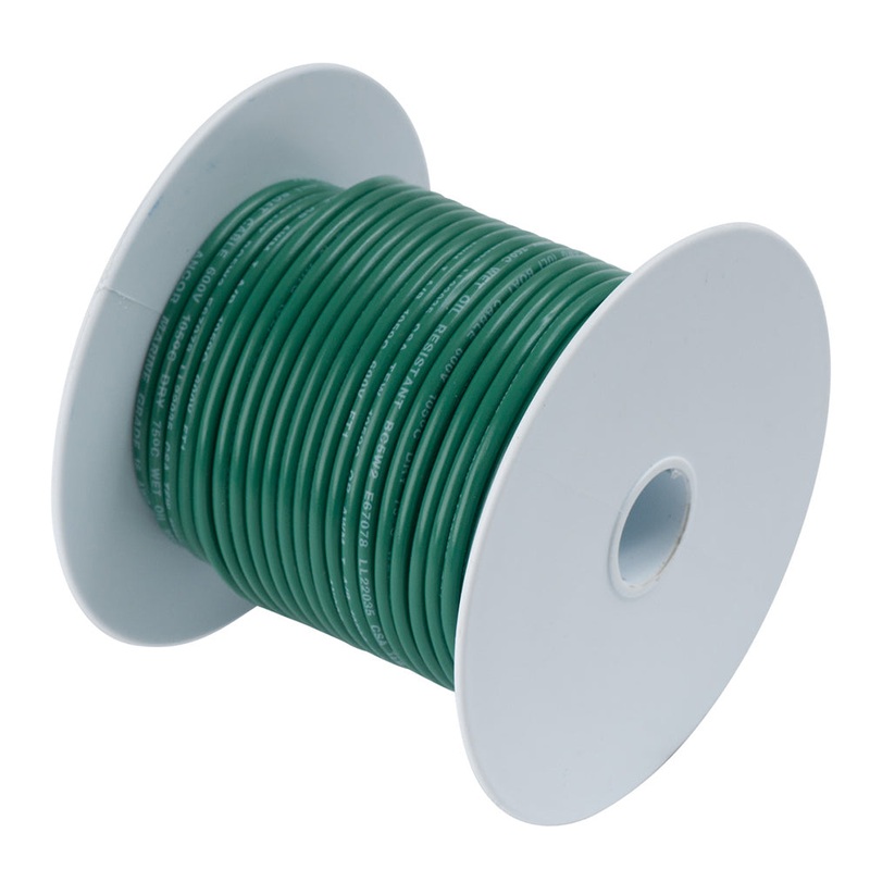 Ancor Green 6 AWG Tinned Copper Wire – 50′ – 112305