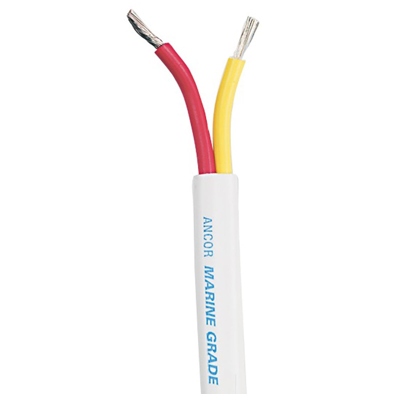 Ancor Safety Duplex Cable – 6/2 AWG – Red/Yellow – Flat – 100′ – 123710