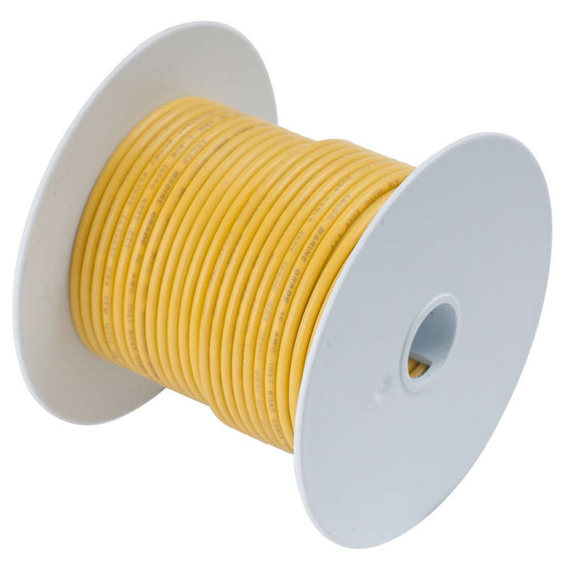Ancor Yellow 18 AWG Tinned Copper Wire – 500′ – 101050